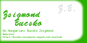 zsigmond bucsko business card